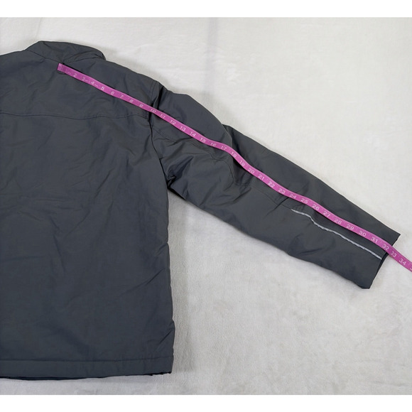 Lands' End Womens Medium 10-12 Grey Gray Fleece Lined Jacket Benefits Charity - Picture 16 of 16